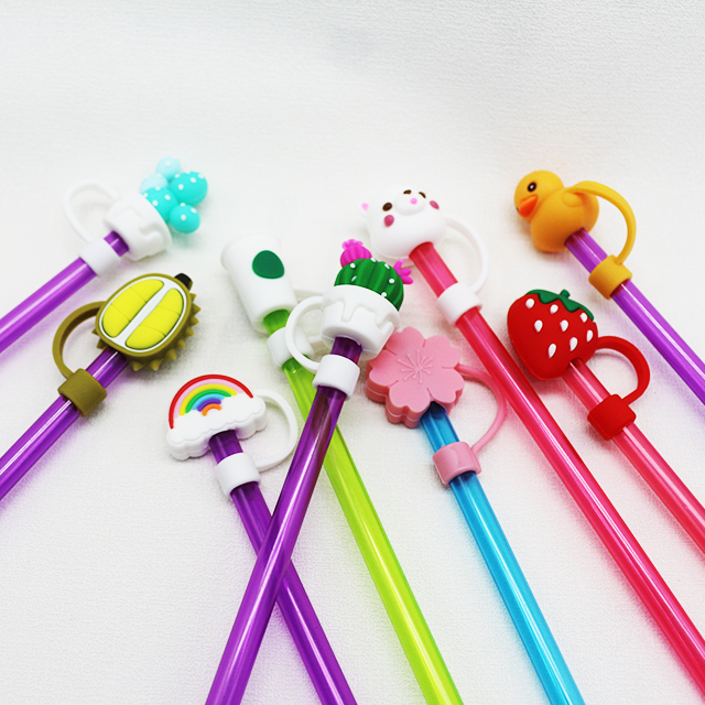 Cartoon Eco-friendly Reuse Straw Customized Silicone Baby Straw