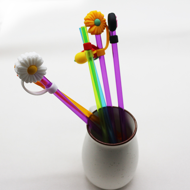 Cartoon Eco-friendly Reuse Straw Customized Silicone Baby Straw