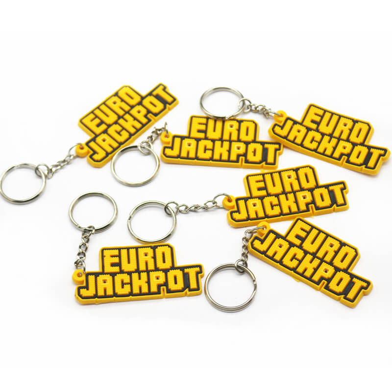 Personalized Design Phrase Rubber Keychain Custom