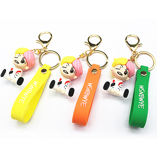 Pvc Kpop Doll Keychain Boy Keyring 3D Anime Character Keychain