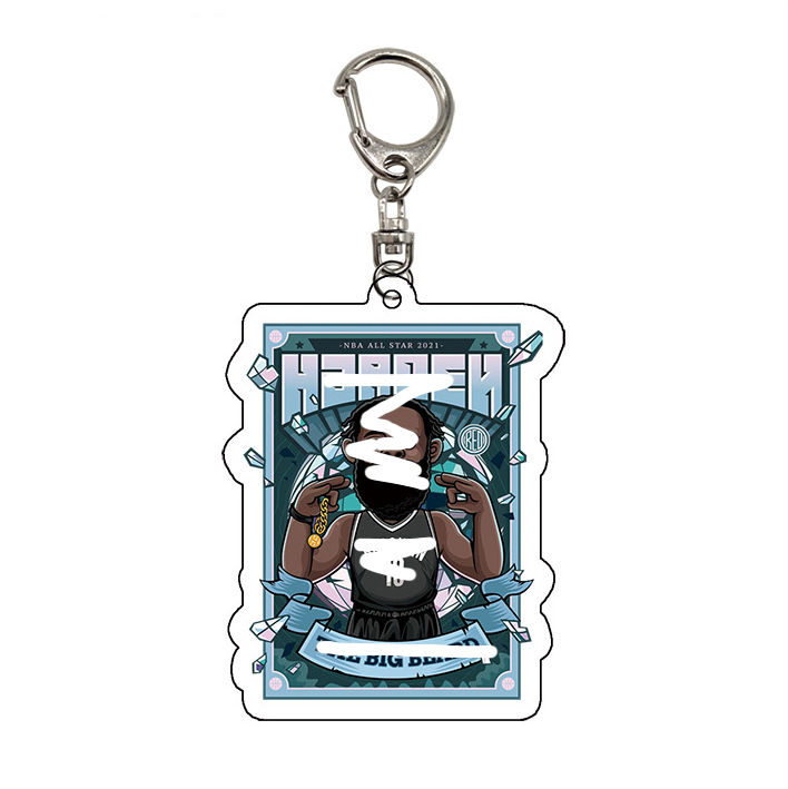 Basketball Star Souvenir Keychain Acrylic Key chain Llavero