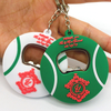 Newest custom made beer keychain bottle opener with soft PVC coated
