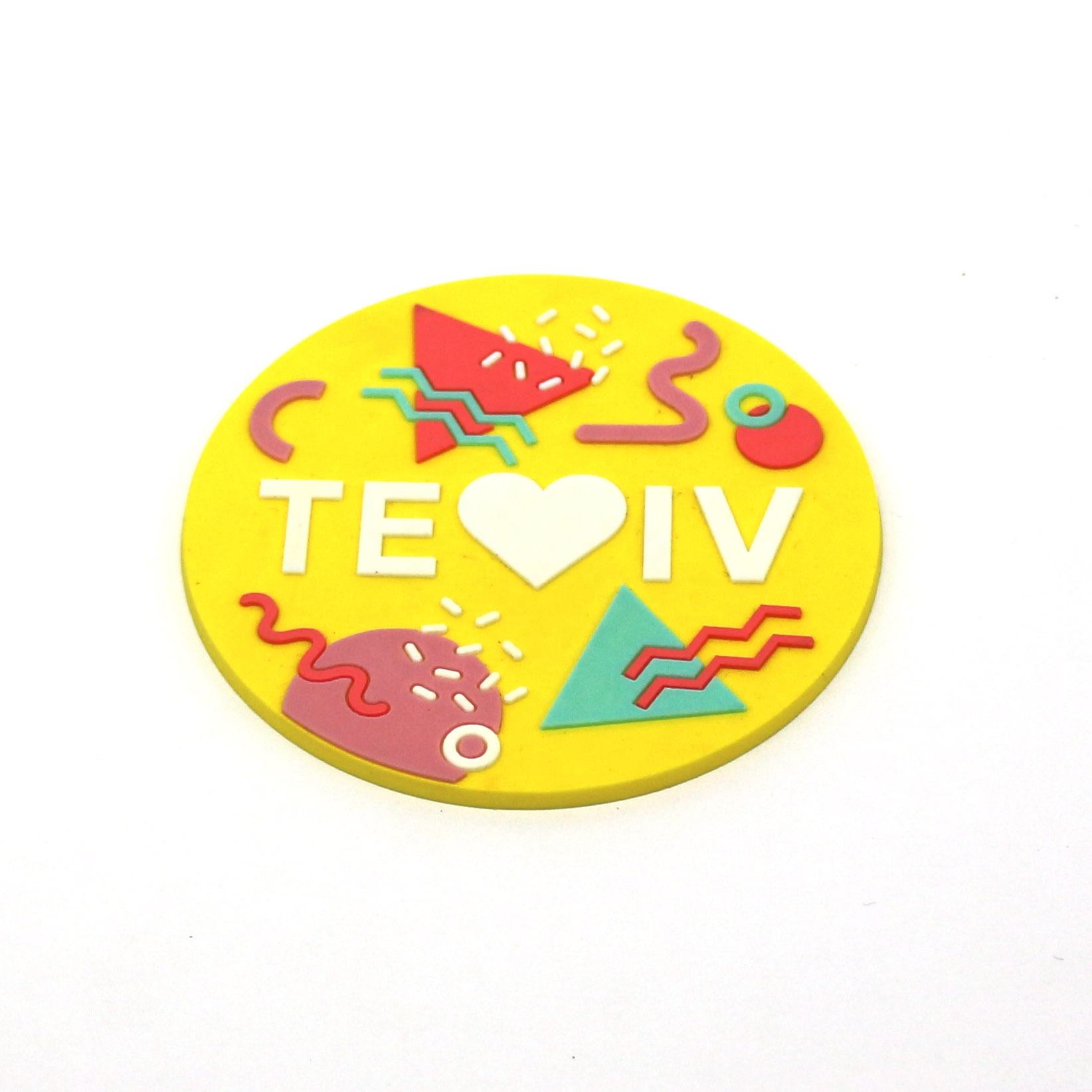 OEM custom design wholesale Round Mug Coffee Tea Cup PVC Rubber Coaster