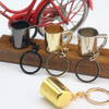 Fashion Souvenir Crafts Coffee Series Mini 3d Coffee Cup Pot Mug Keychain Promotion Gift Metal Ring 3d Kitchenware Keychain