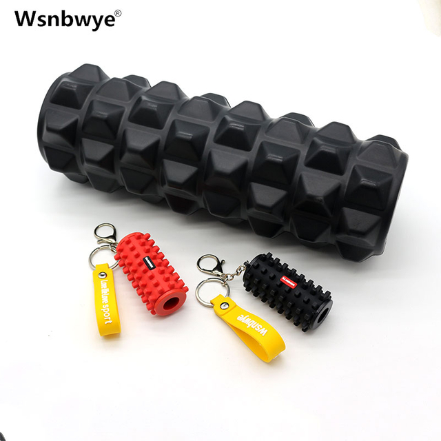 Wsnbwye Gift Anime Foam Massage Roller Fan DIY Business Designer Textured Telescopic Foam Roller Keychain