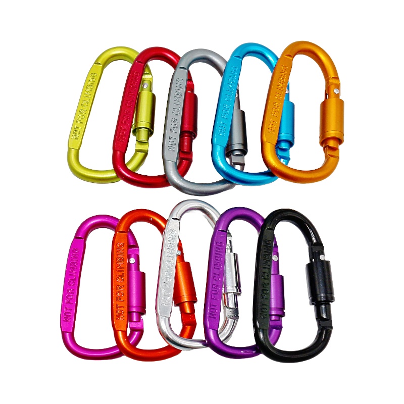 3D Llaveros Business Steel Mountaineering Hook Keychain Star shaped Screw Lock Mountaineering Hook Keychain