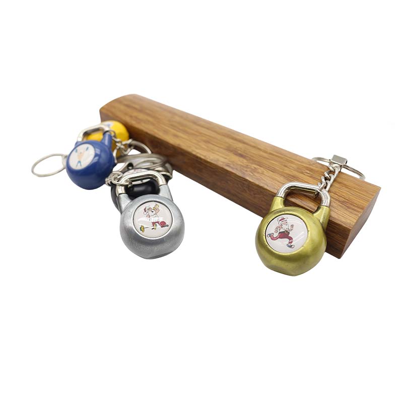 Winsnbwye Gym Color Fixed Kettle Bell 3D Metal Kettle Bell Metal Keychain