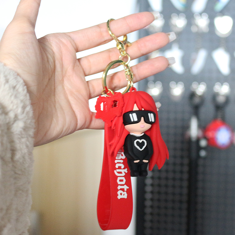 New Arrival 3d Karol G Keychain For Promotion Gift Bad Bunny Key Rings Custom 2d/3d Soft Pvc Halloween Keychains