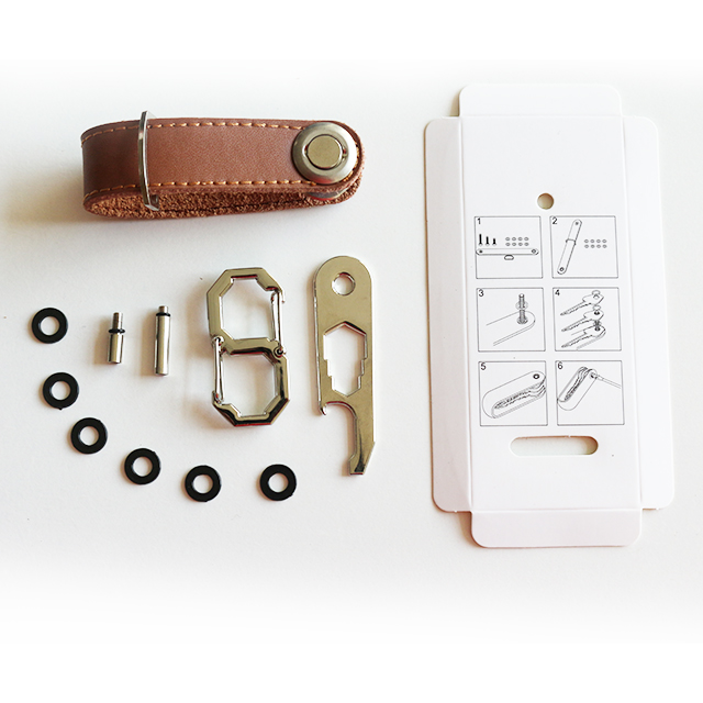 Leather Smart Key Holder Compact Key Organizer With Bottle Opener