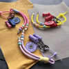 Fashionable Trend of Colorful Combinations of Accessories with Keychains Fitness Equipment Weightlifting Dumbbells And Colorful Beaded Collars