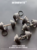 Gym Accessory Durable and Vibrant Gift Wholesale Custom Fitness Circular Barbell Keychain Custom Black Barbell Set Key Chain