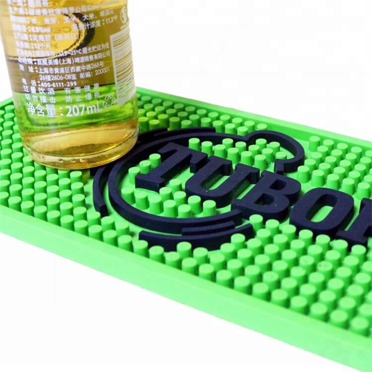Embossing PVC Rubber Silicone Table Beer Bar Mat Table Mats