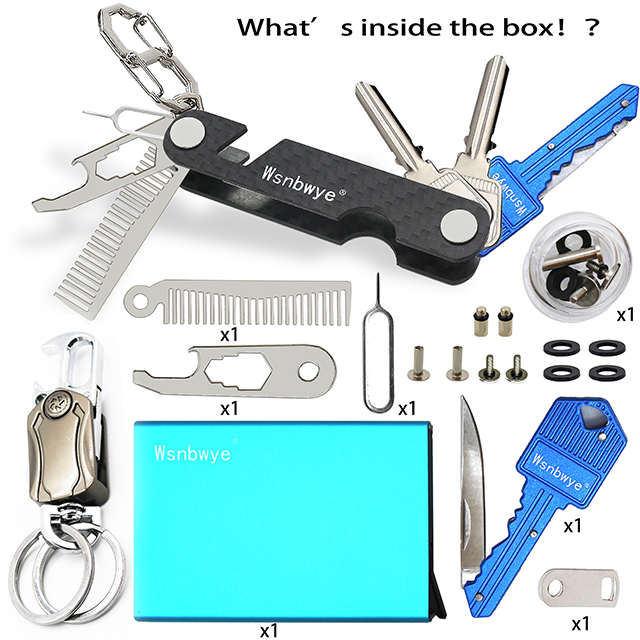 Smart Carbon Fiber Compact Keys Organizer Key Holder