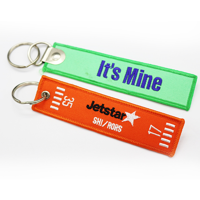 Custom Phrase Tag Keychain Woven Keychain