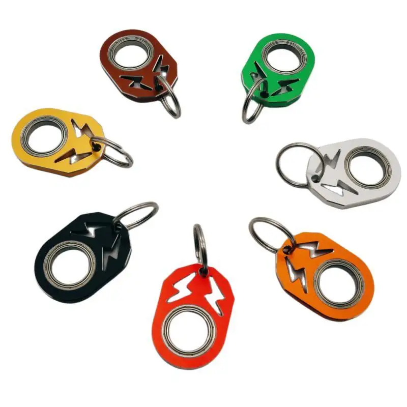 Wsnbwye Llaveros De Profesiones Cool Fashion Play Gift DIY LED Anime Lightning Spinner Keychains