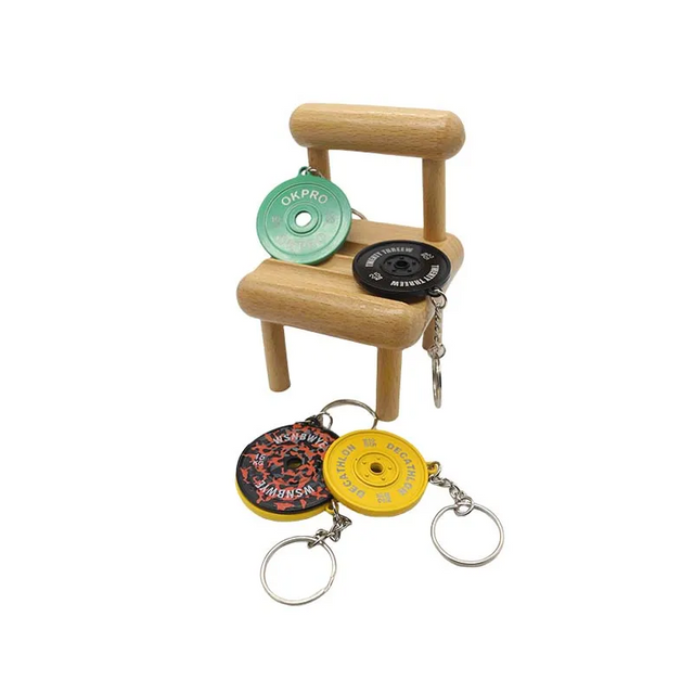 Wsnbwye discos pesas gym techno gym DIY Sublimation Anime 3D llaveros CHAVEIRO metal steel weight stack plates for gym keychain