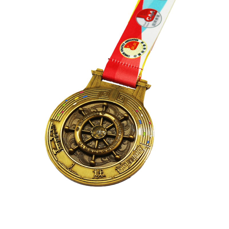 Zinc Alloy 3d Gold Metal Award Marathon Running Sport Medal Custom Design Your Own Champions Medals