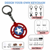 2D Barbell Keychain Star Logo Soft Rubber Keychain Custom Keyring