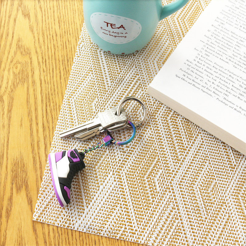 PVC Luxury Key Chain Accessories Mens Basketball Shoe 3D Key Chains