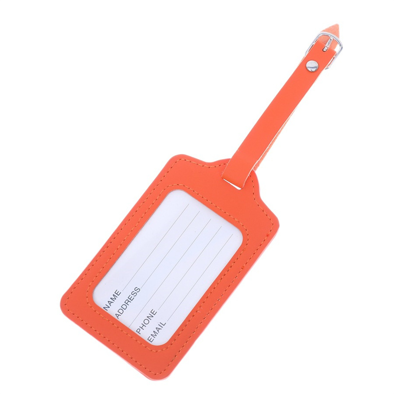 Factory Direct Sale Custom Standard Size Luggage Tag Wholesale Genuine Leather Luggage Tags Custom LOGO PU Leather Luggage Tags
