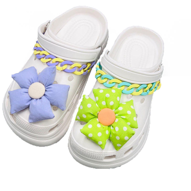 Summer Flower Series Croc Charm Vendor Anime Croc Charms Other Shoe Parts & Accessories