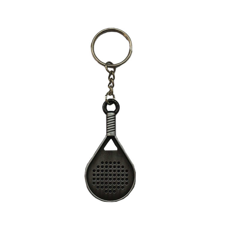 Hot sale 3d Tennis Ball Racket Keychain Gift Key Rings Metal Tennis Ball Split Ring Take the tennis