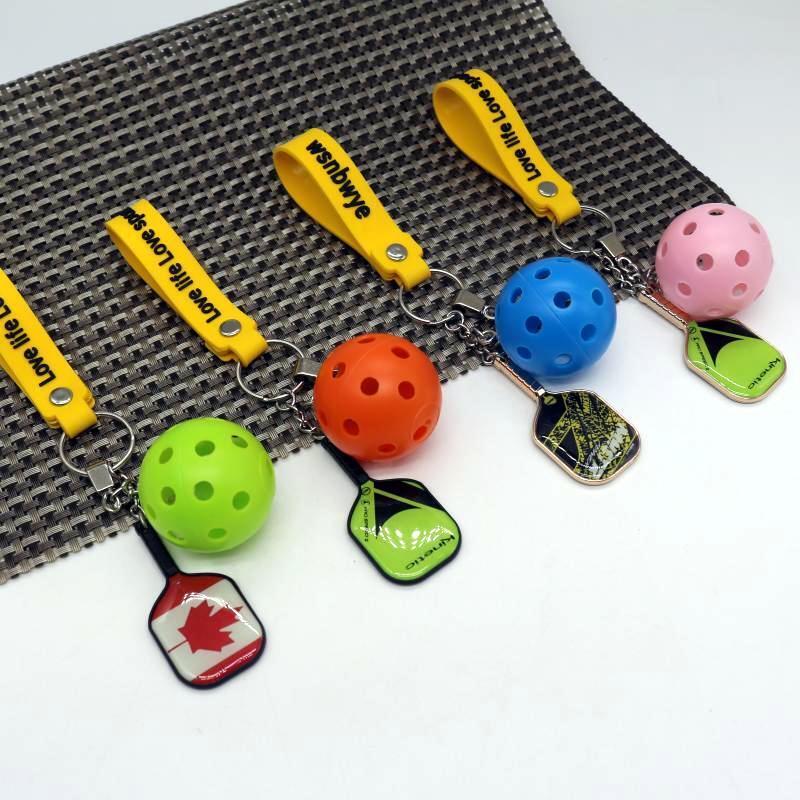 3D mini racket keychain Llaveros carbon resin gift custom logo enamel paddle accessories shovel pickpocket keychain