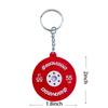 Mini Barbell Plate Car pvc rubber Key Chain Men's Fitness Key Chain 'strong Beautiful Health' Pendant Keyring