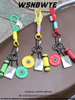 Wsnbwye Llaveros Pickleball Paddle Portachiavi 3D Llaveros Souvenir Enamel Pickleball Gifts Pickleball Paddle With Hole Keychain