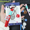Custom Promotion Rope Vintagel Dumbbell Dumbbell Metal Padel Tennis Dumbbell Grip Handle Breathing Ball Keychain Gifts