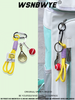 Custom Promotion Rope Vintagel Dumbbell Dumbbell Metal Padel Tennis Dumbbell Grip Handle Breathing Ball Keychain Gifts
