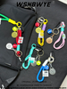 Custom Promotion Rope Vintagel Dumbbell Dumbbell Metal Padel Tennis Dumbbell Grip Handle Breathing Ball Keychain Gifts